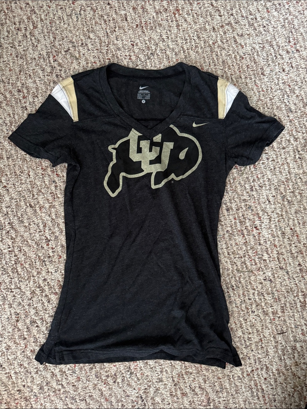 Nike Black T-Shirt with Gold CU Buffalo Logo